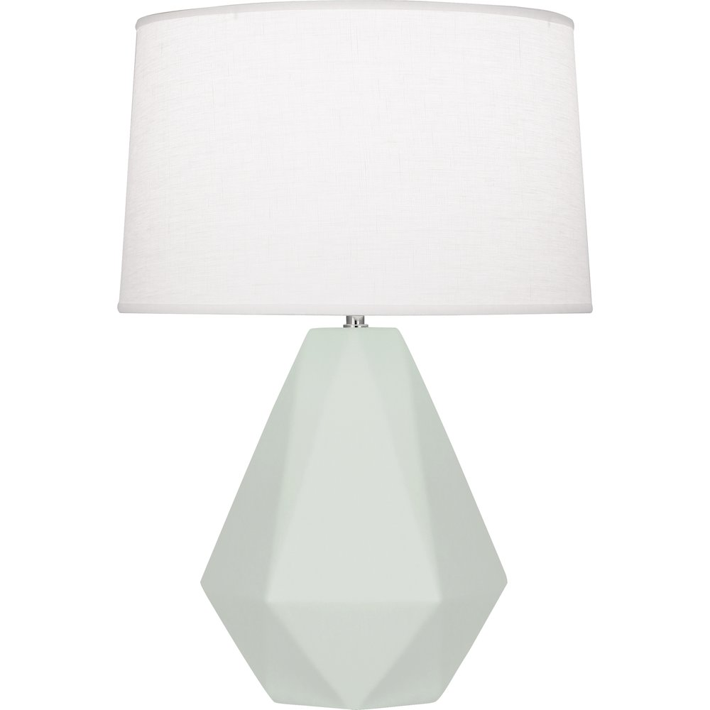 Matte Celadon Delta Table Lamp in Matte Celadon Glazed Ceramic Color. Picture 1