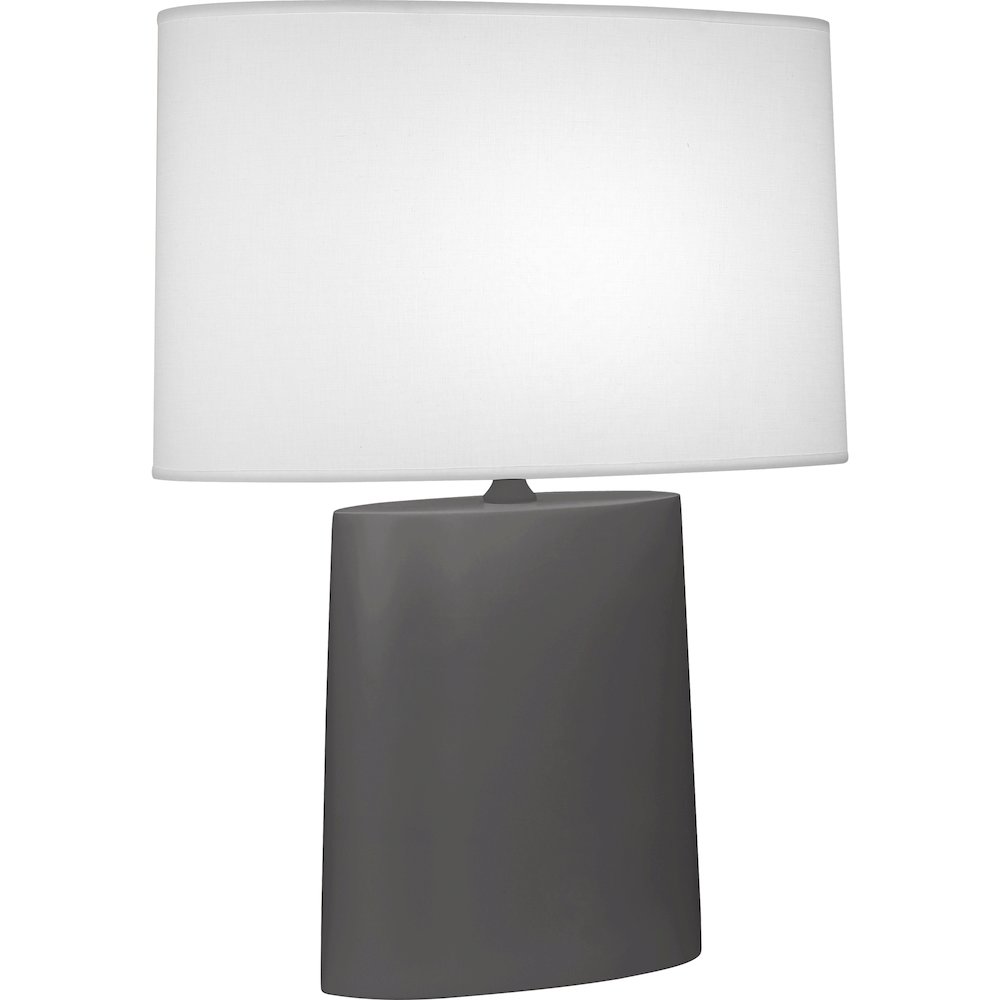 Matte Ash Victor Table Lamp in Matte Ash Glazed Ceramic Color. Picture 1