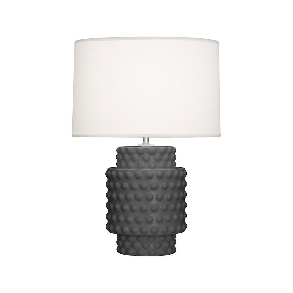 Matte Ash Dolly Accent Lamp in Matte Ash Glazed Textured Ceramic Color. Picture 1