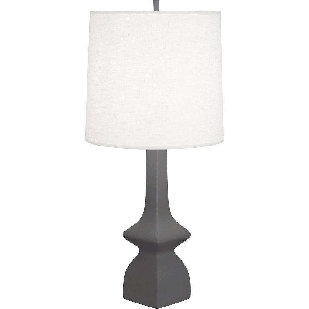 Matte Ash Jasmine Table Lamp in Matte Ash Glazed Ceramic Color. Picture 1