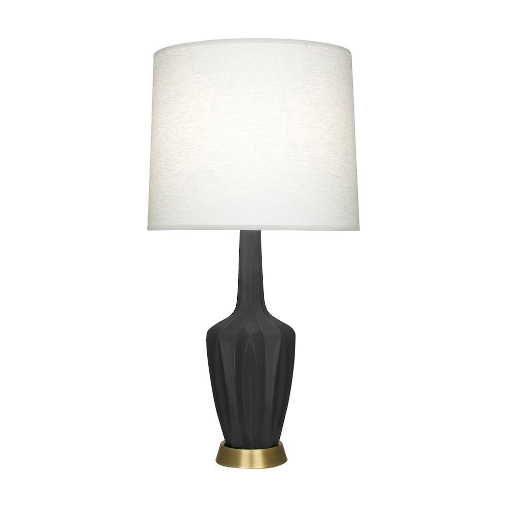 Matte Ash Emma Accent Lamp in Matte Ash Glazed Ceramic Color. Picture 1