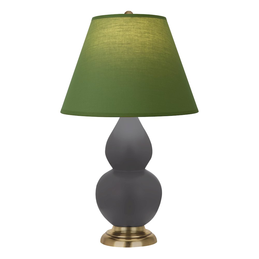 Matte Ash Small Double Gourd Accent Lamp in Matte Ash Glazed Ceramic Color. Picture 1
