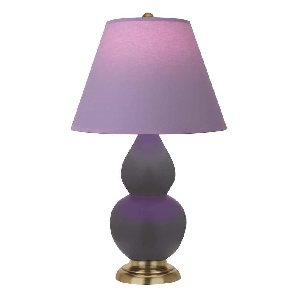 Matte Ash Small Double Gourd Accent Lamp in Matte Ash Glazed Ceramic Color. Picture 1