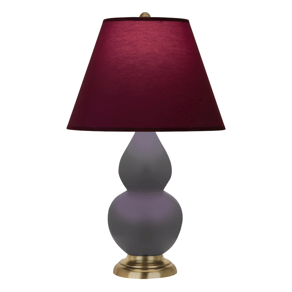 Matte Ash Small Double Gourd Accent Lamp in Matte Ash Glazed Ceramic Color. Picture 1
