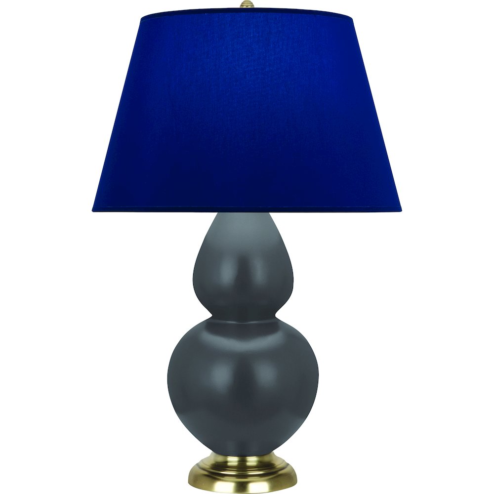 Matte Ash Double Gourd Table Lamp in Matte Ash Glazed Ceramic Color. Picture 9