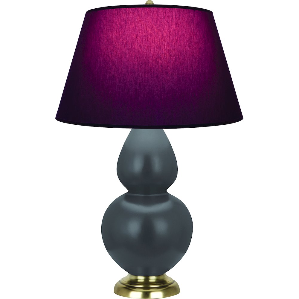 Matte Ash Double Gourd Table Lamp in Matte Ash Glazed Ceramic Color. Picture 12