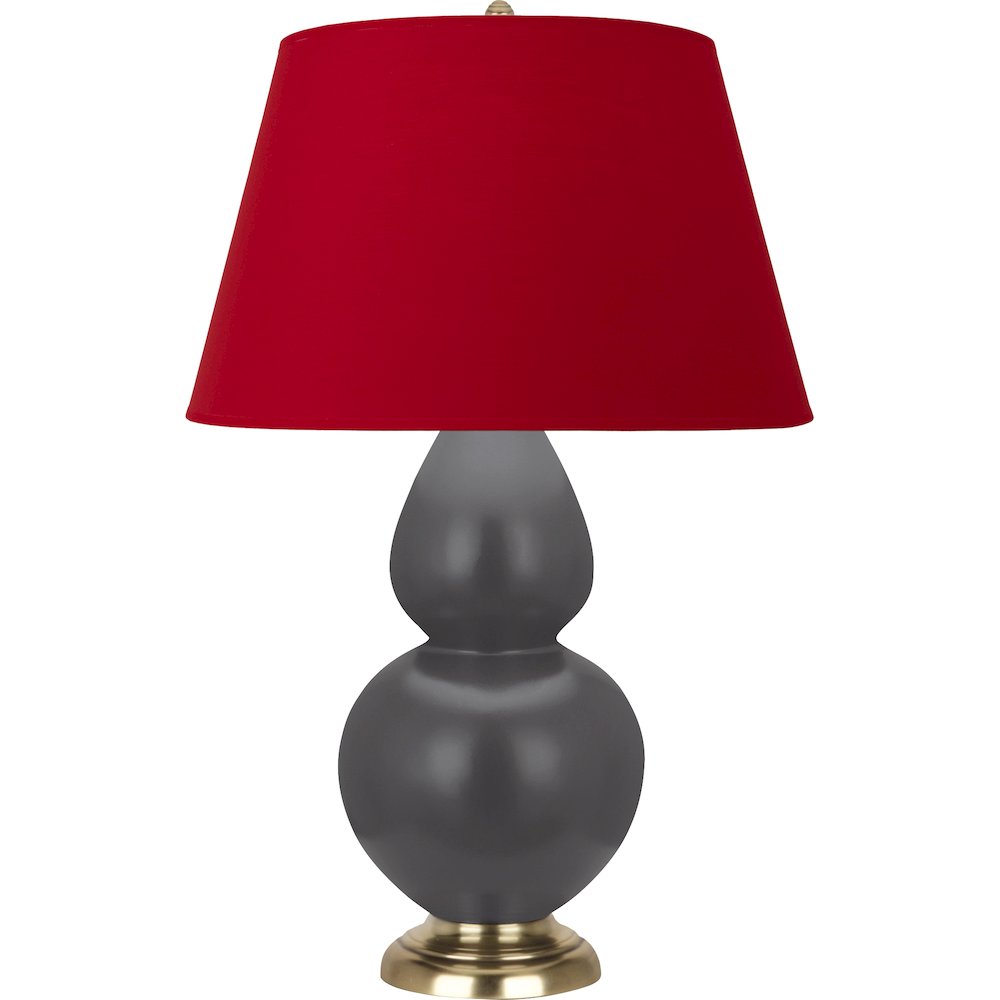 Matte Ash Double Gourd Table Lamp in Matte Ash Glazed Ceramic Color. Picture 15