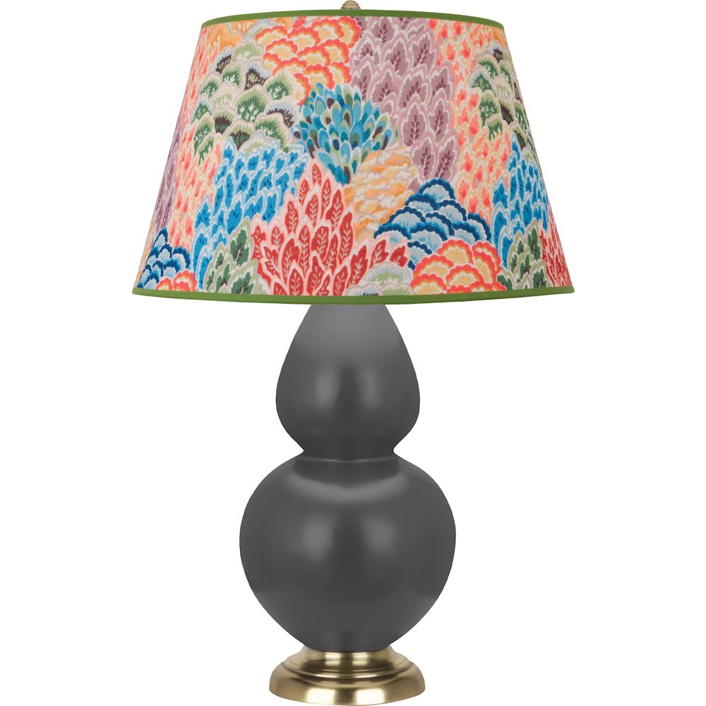 Matte Ash Double Gourd Table Lamp in Matte Ash Glazed Ceramic Color. Picture 18