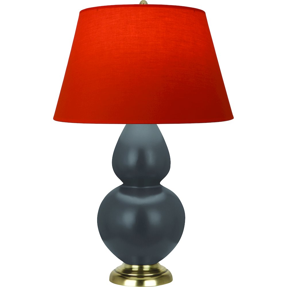 Matte Ash Double Gourd Table Lamp in Matte Ash Glazed Ceramic Color. Picture 22