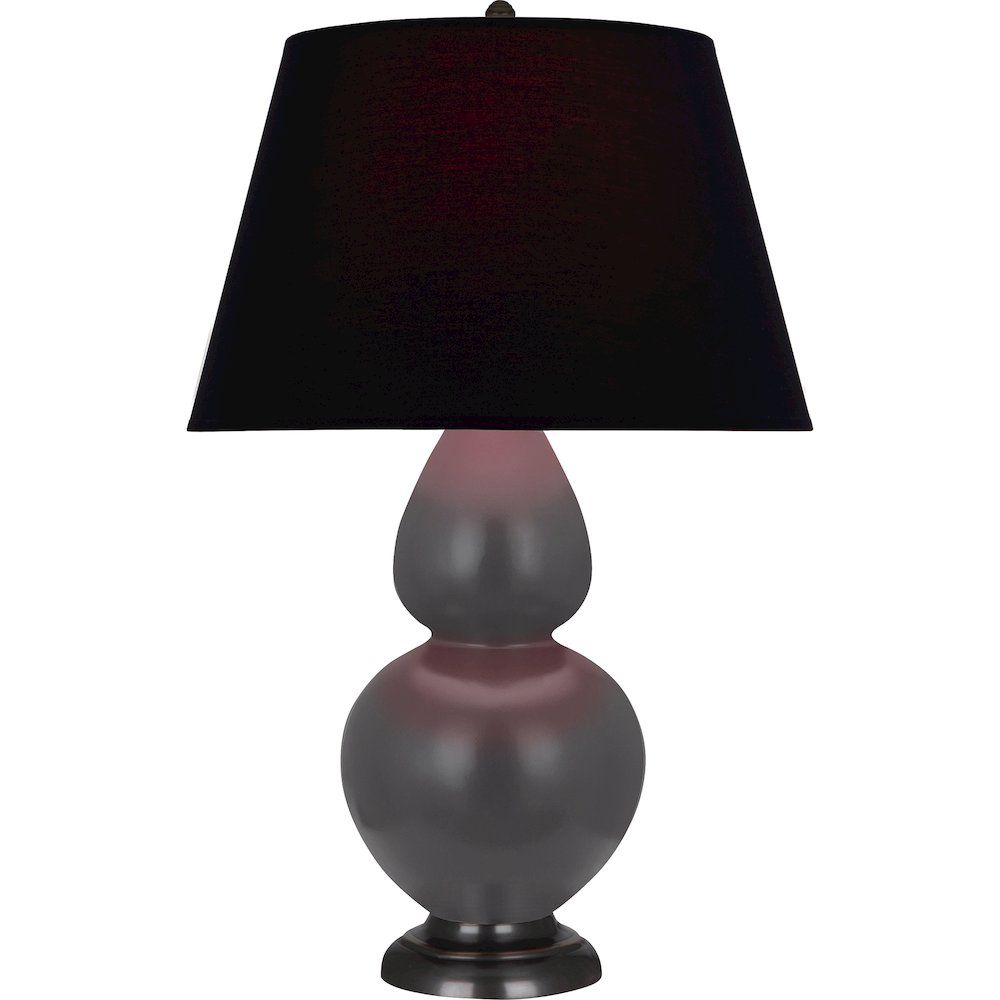 Matte Ash Double Gourd Table Lamp in Matte Ash Glazed Ceramic Color. Picture 1