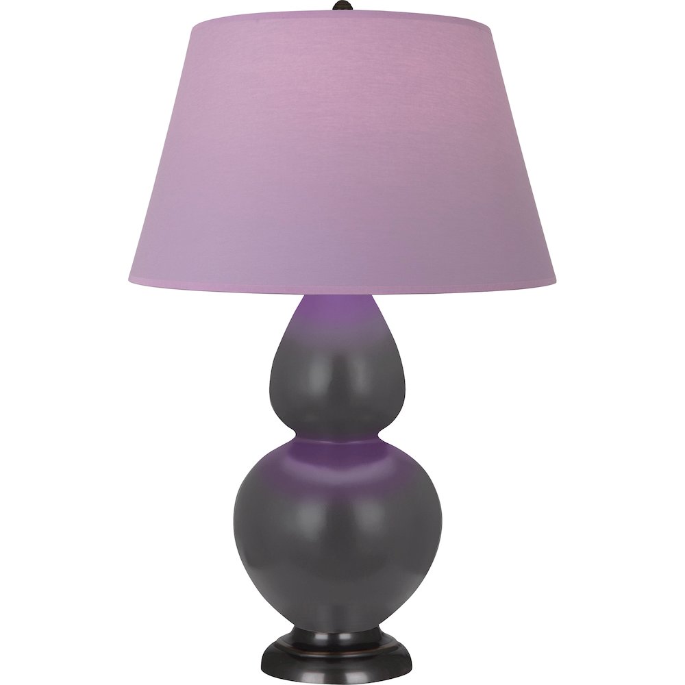 Matte Ash Double Gourd Table Lamp in Matte Ash Glazed Ceramic Color. Picture 1