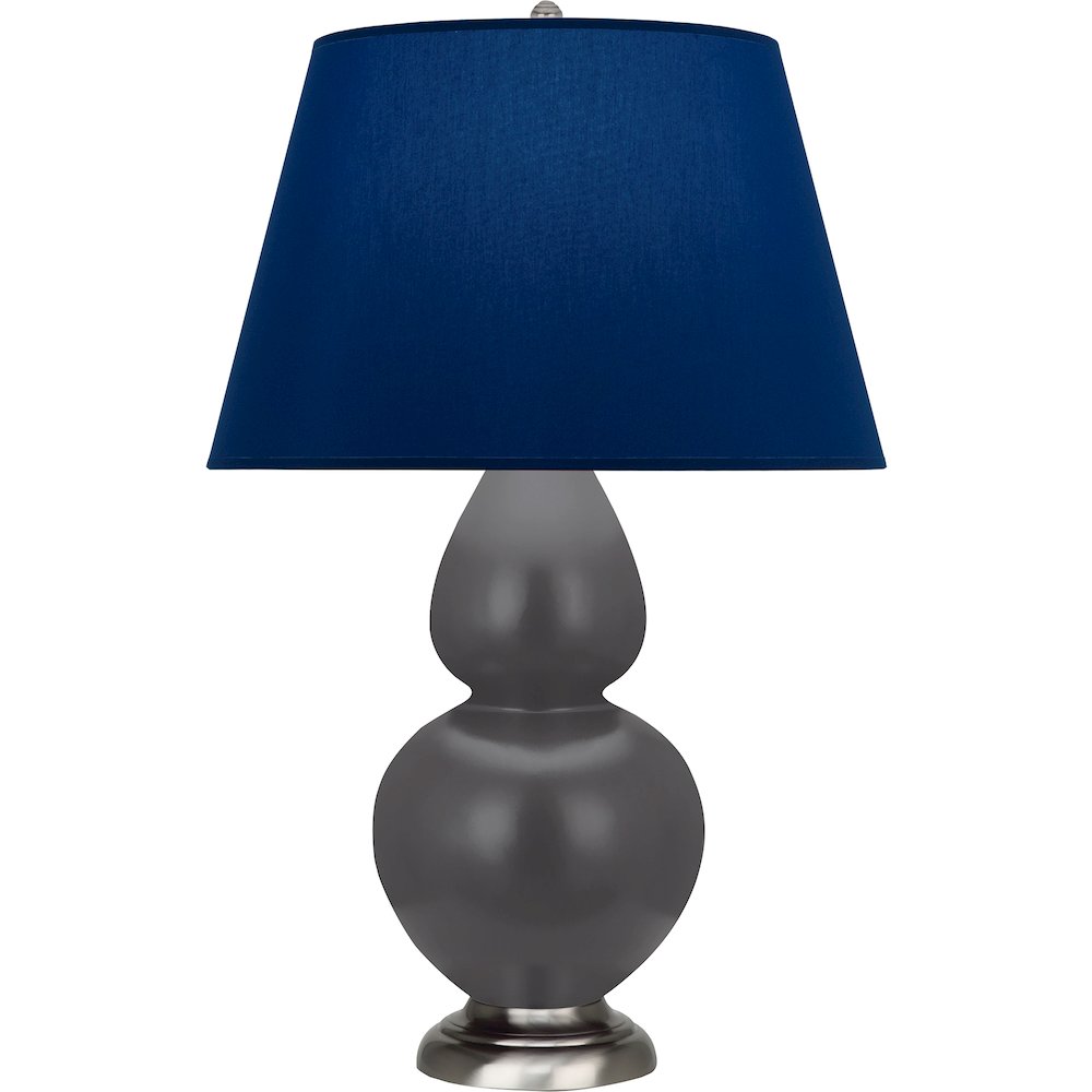 Matte Ash Double Gourd Table Lamp in Matte Ash Glazed Ceramic Color. Picture 1