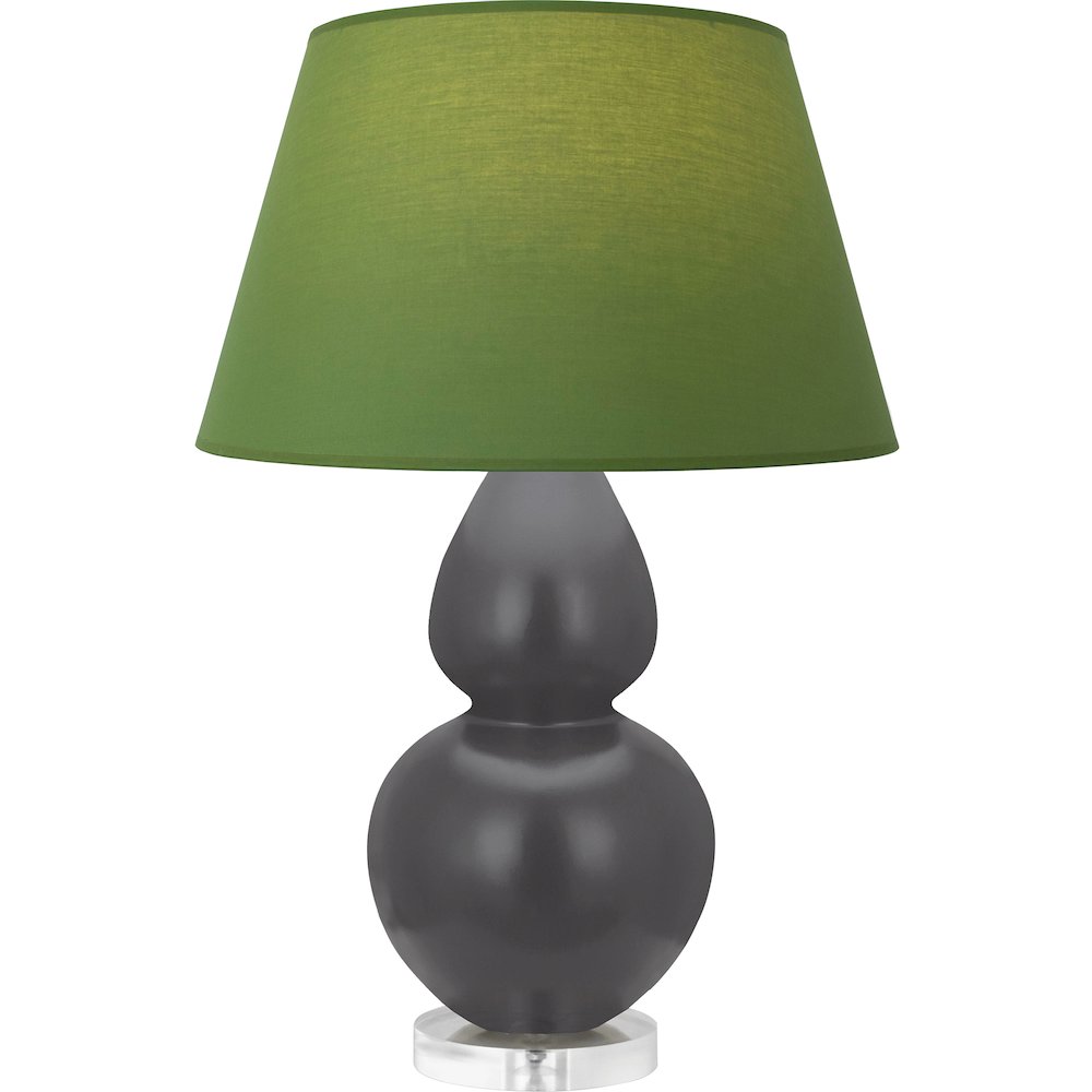 Matte Ash Double Gourd Table Lamp in Matte Ash Glazed Ceramic Color. Picture 1