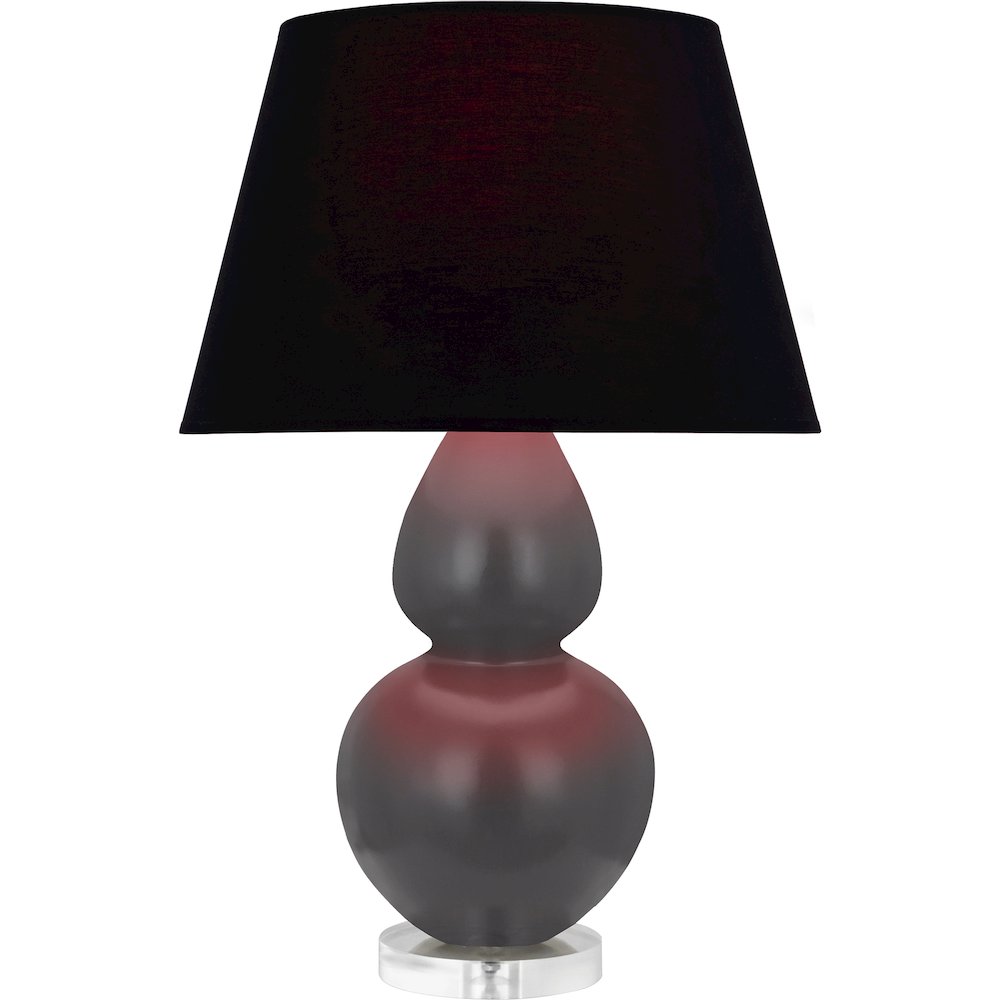 Matte Ash Double Gourd Table Lamp in Matte Ash Glazed Ceramic Color. Picture 1
