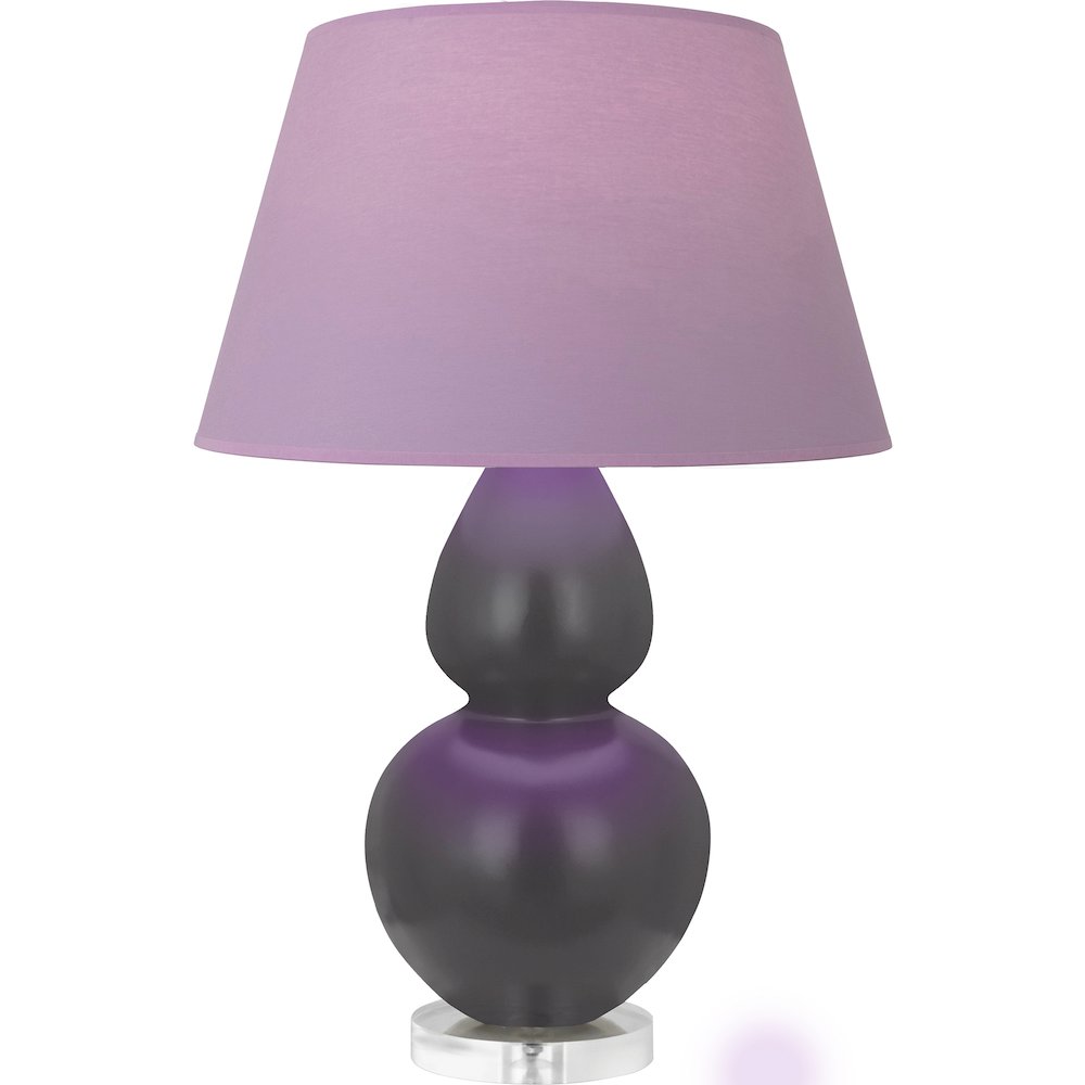 Matte Ash Double Gourd Table Lamp in Matte Ash Glazed Ceramic Color. Picture 1
