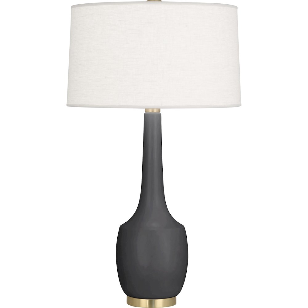 Matte Ash Delilah Table Lamp in Matte Ash Glazed Ceramic Color. Picture 1