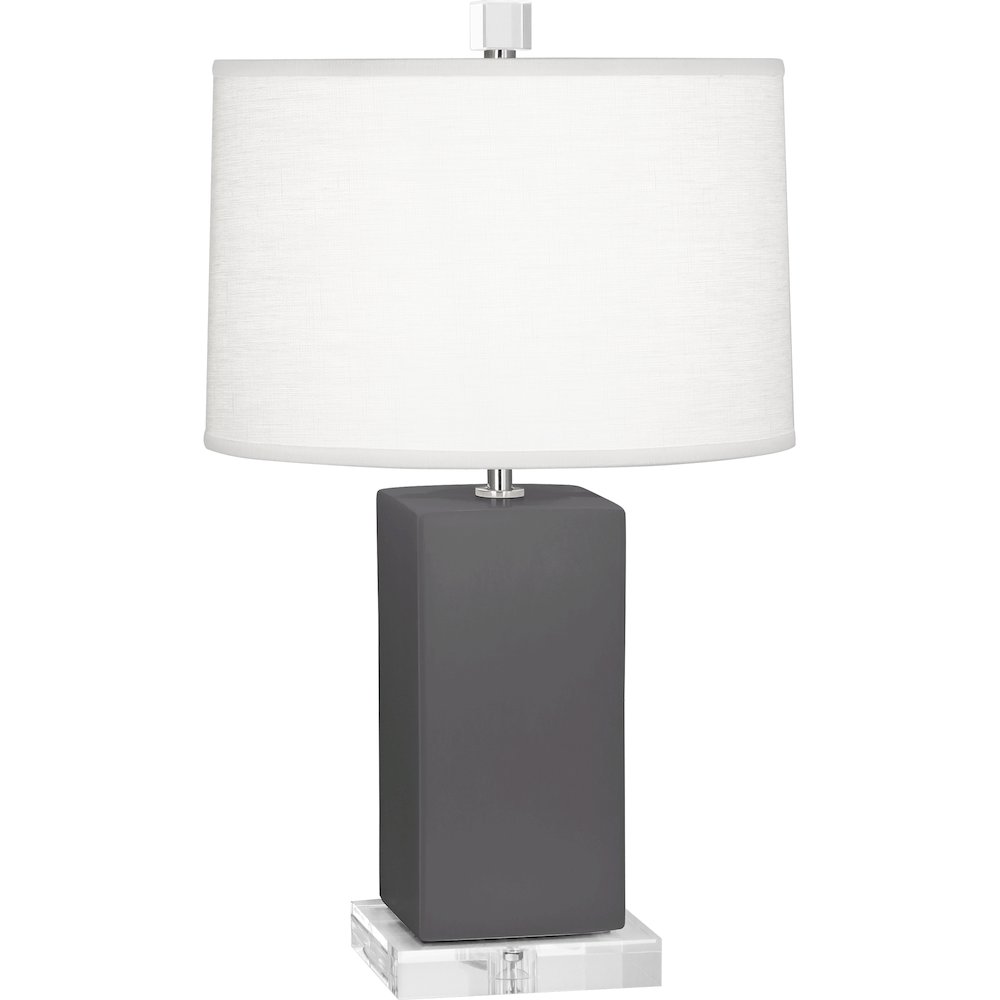 Matte Ash Harvey Accent Lamp in Matte Ash Glazed Ceramic Color. Picture 1