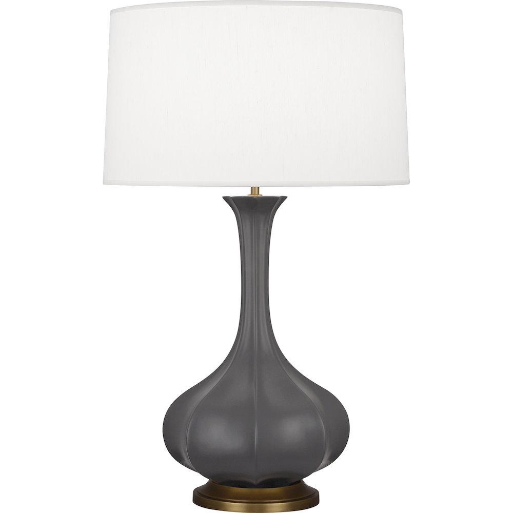 Matte Ash Pike Table Lamp in Matte Ash Glazed Ceramic Color. Picture 1