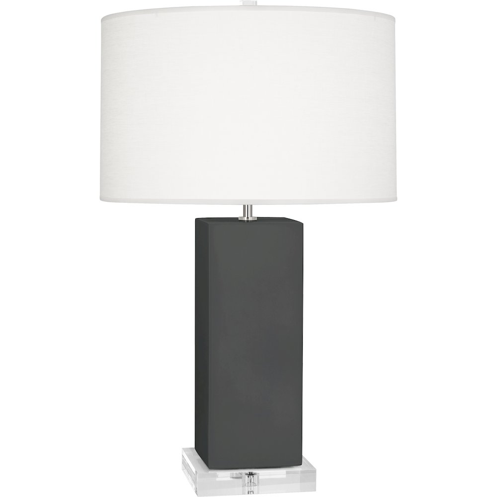 Matte Ash Harvey Table Lamp in Matte Ash Glazed Ceramic Color. Picture 1