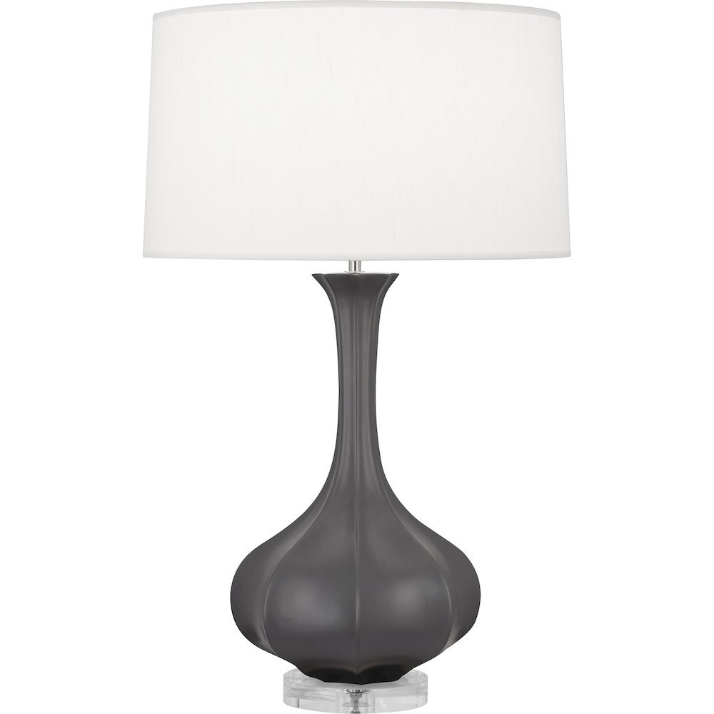 Matte Ash Pike Table Lamp in Matte Ash Glazed Ceramic Color. Picture 1