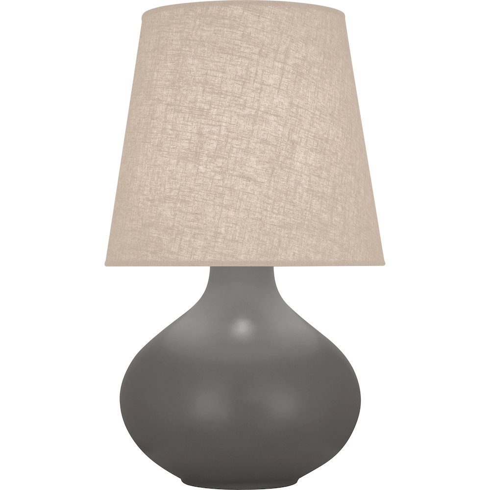Matte Ash June Table Lamp in Matte Ash Glazed Ceramic Color. Picture 1