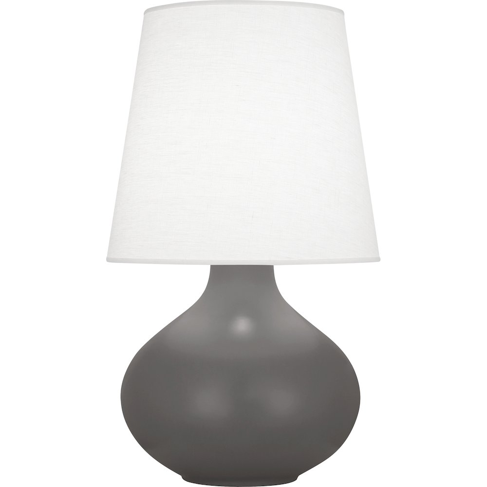 Matte Ash June Table Lamp in Matte Ash Glazed Ceramic Color. Picture 1