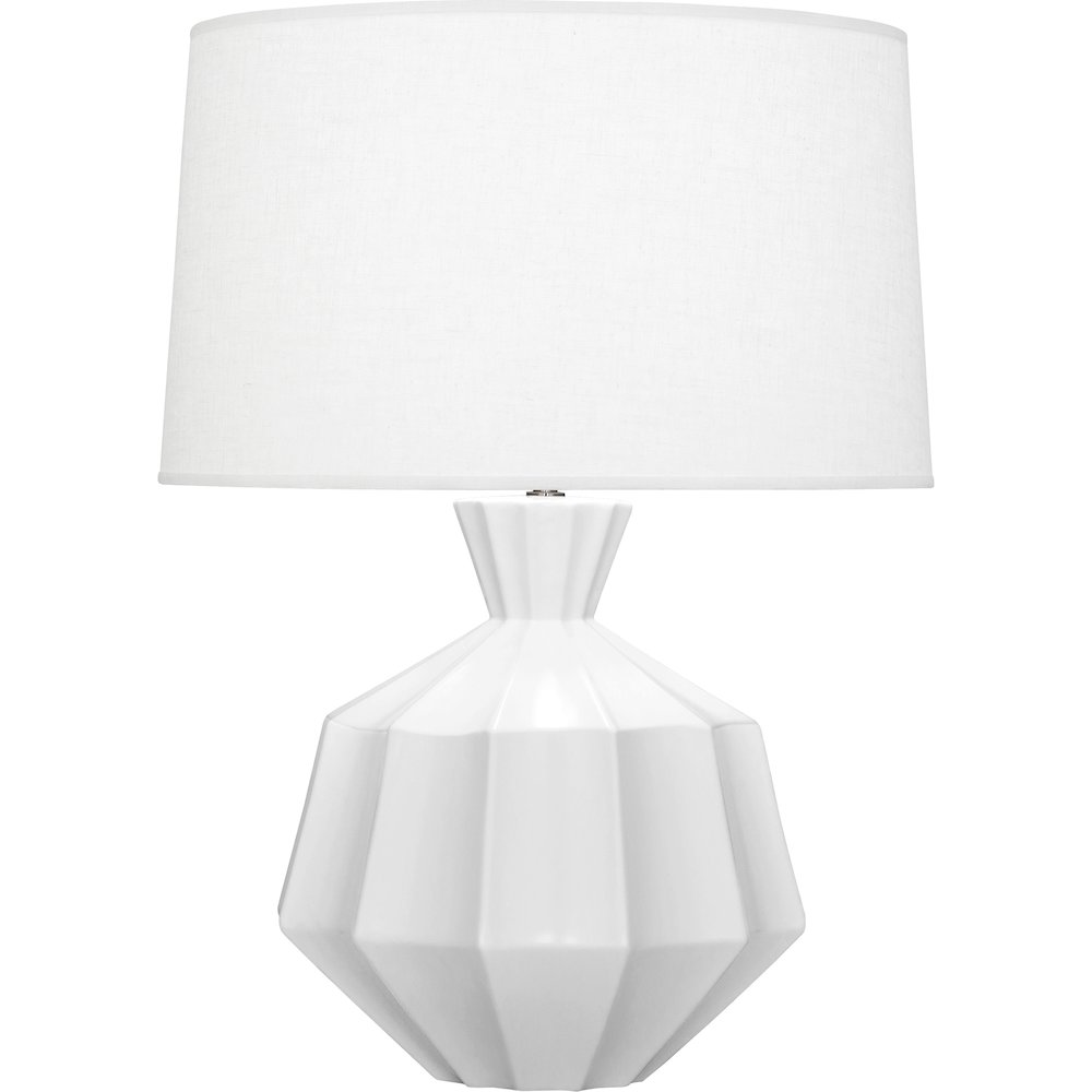 Matte Daisy Orion Table Lamp in Matte Daisy Glazed Ceramic Color. Picture 1
