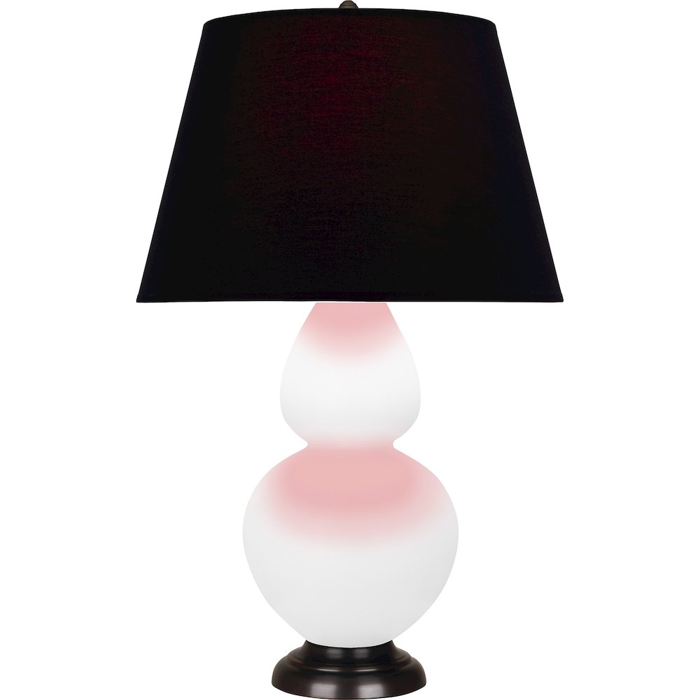Matte Daisy Double Gourd Table Lamp in Matte Daisy Glazed Ceramic Color. Picture 1