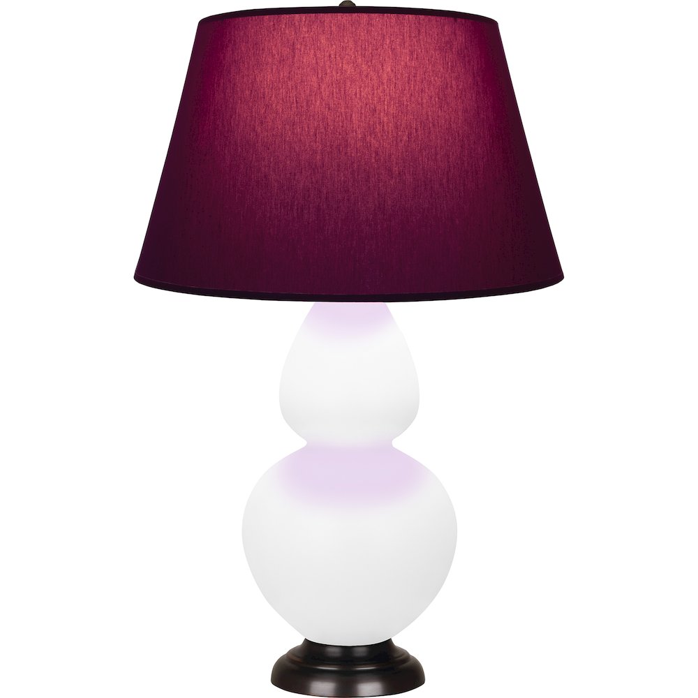Matte Daisy Double Gourd Table Lamp in Matte Daisy Glazed Ceramic Color. Picture 1