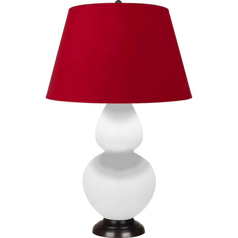 Matte Daisy Double Gourd Table Lamp in Matte Daisy Glazed Ceramic Color. Picture 1