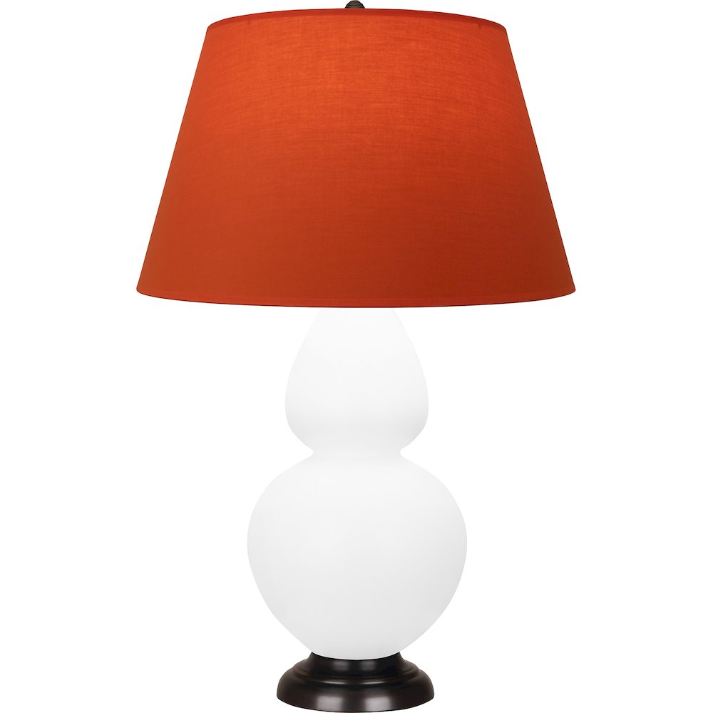 Matte Daisy Double Gourd Table Lamp in Matte Daisy Glazed Ceramic Color. Picture 1