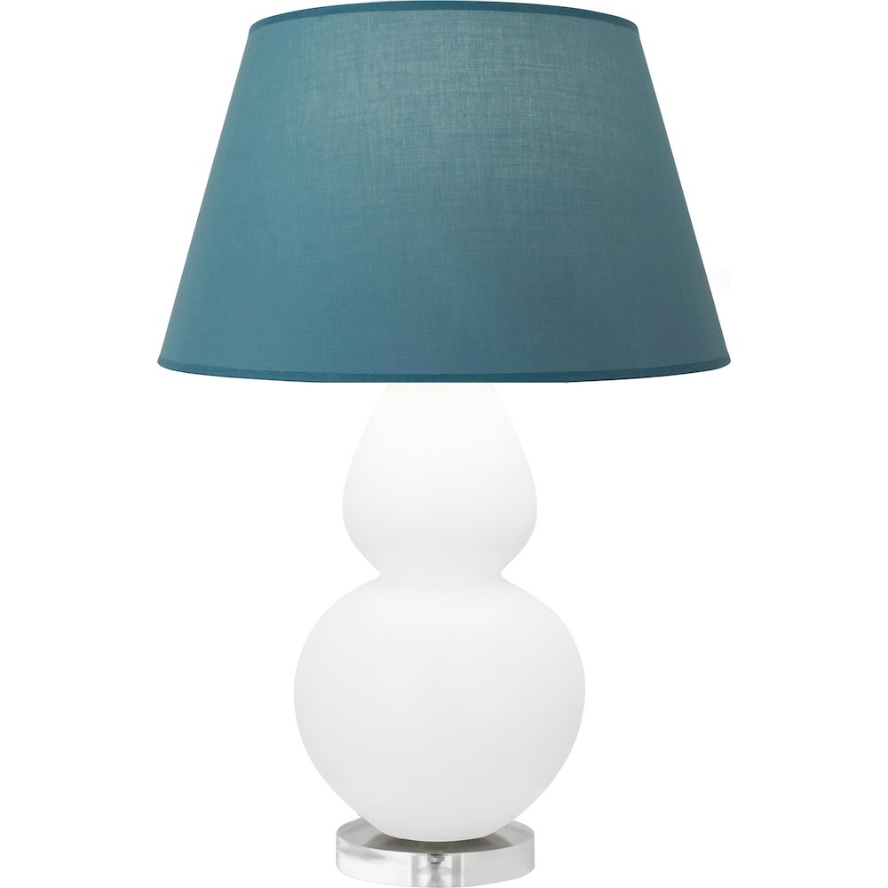 Matte Daisy Double Gourd Table Lamp in Matte Daisy Glazed Ceramic Color. Picture 1