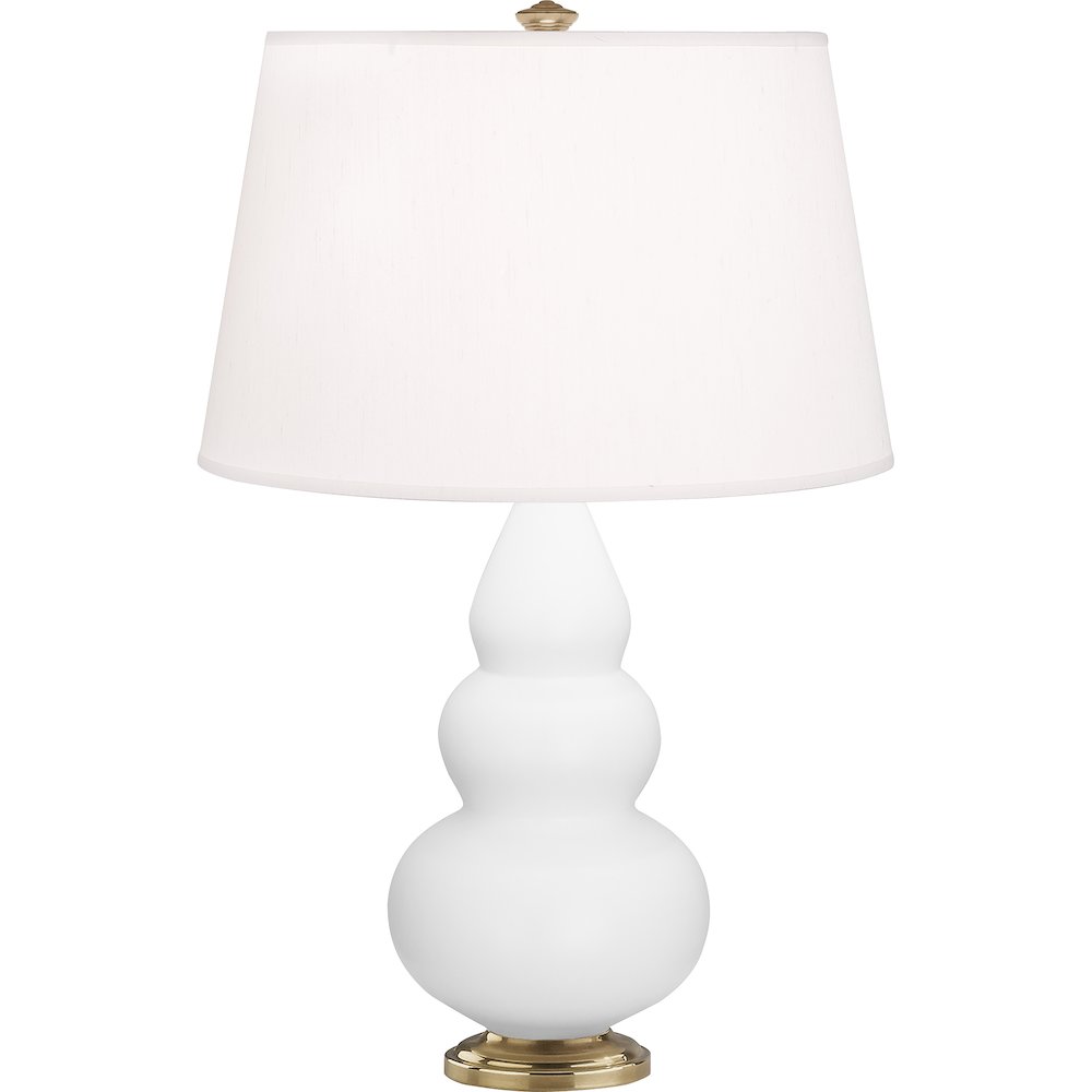 Matte Daisy Small Triple Gourd Accent Lamp in Matte Daisy Glazed Ceramic Color. Picture 1