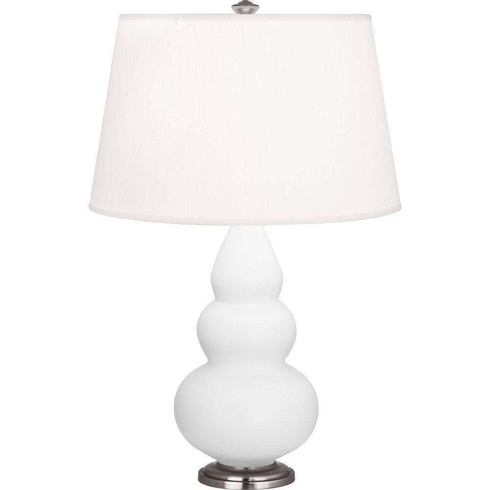 Matte Daisy Small Triple Gourd Accent Lamp in Matte Daisy Glazed Ceramic Color. Picture 1