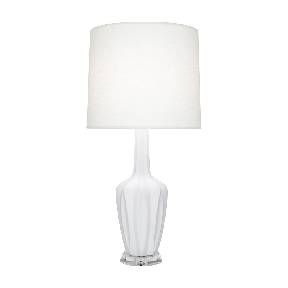 Matte Daisy Emma Accent Lamp in Matte Daisy Glazed Ceramic Color. Picture 1
