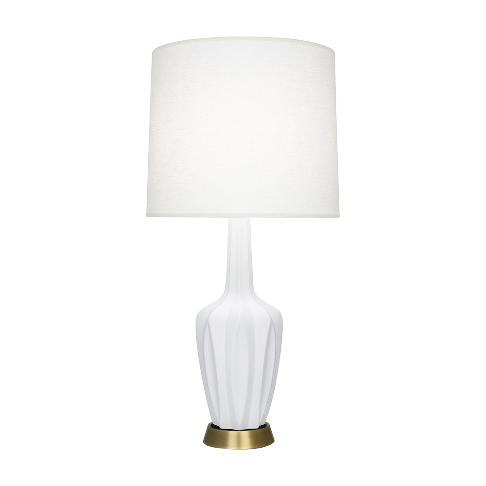 Matte Daisy Emma Accent Lamp in Matte Daisy Glazed Ceramic Color. Picture 1