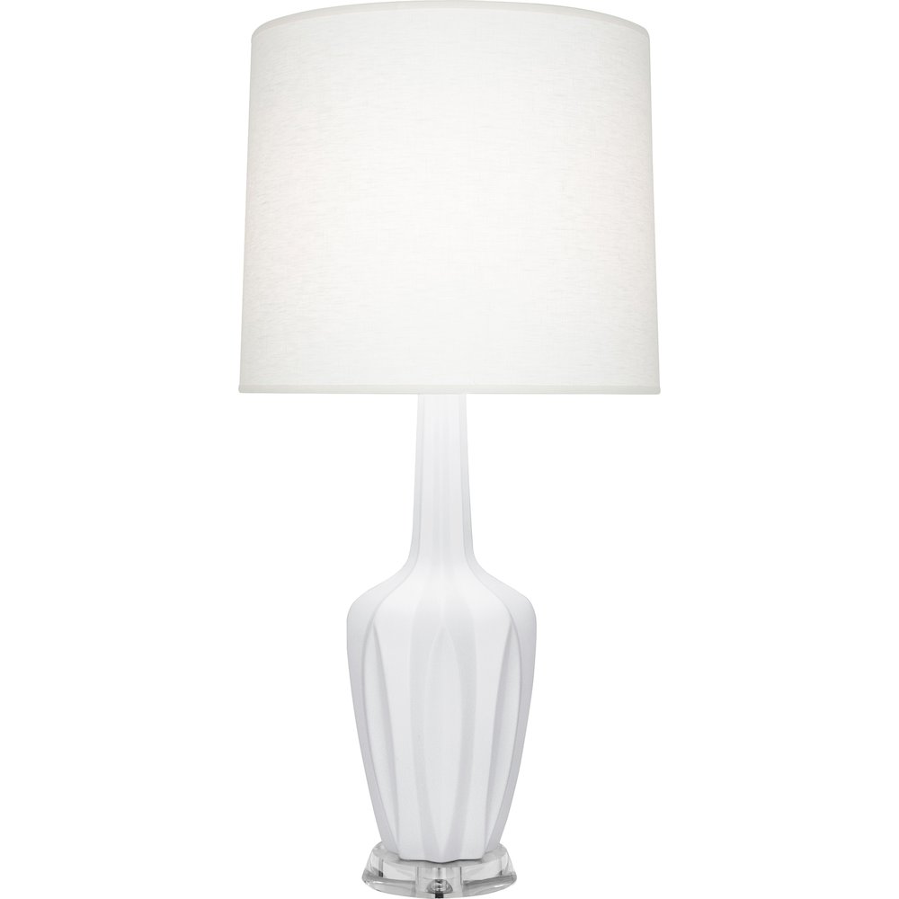 Matte Daisy Emma Table Lamp in Matte Daisy Glazed Ceramic Color. Picture 1