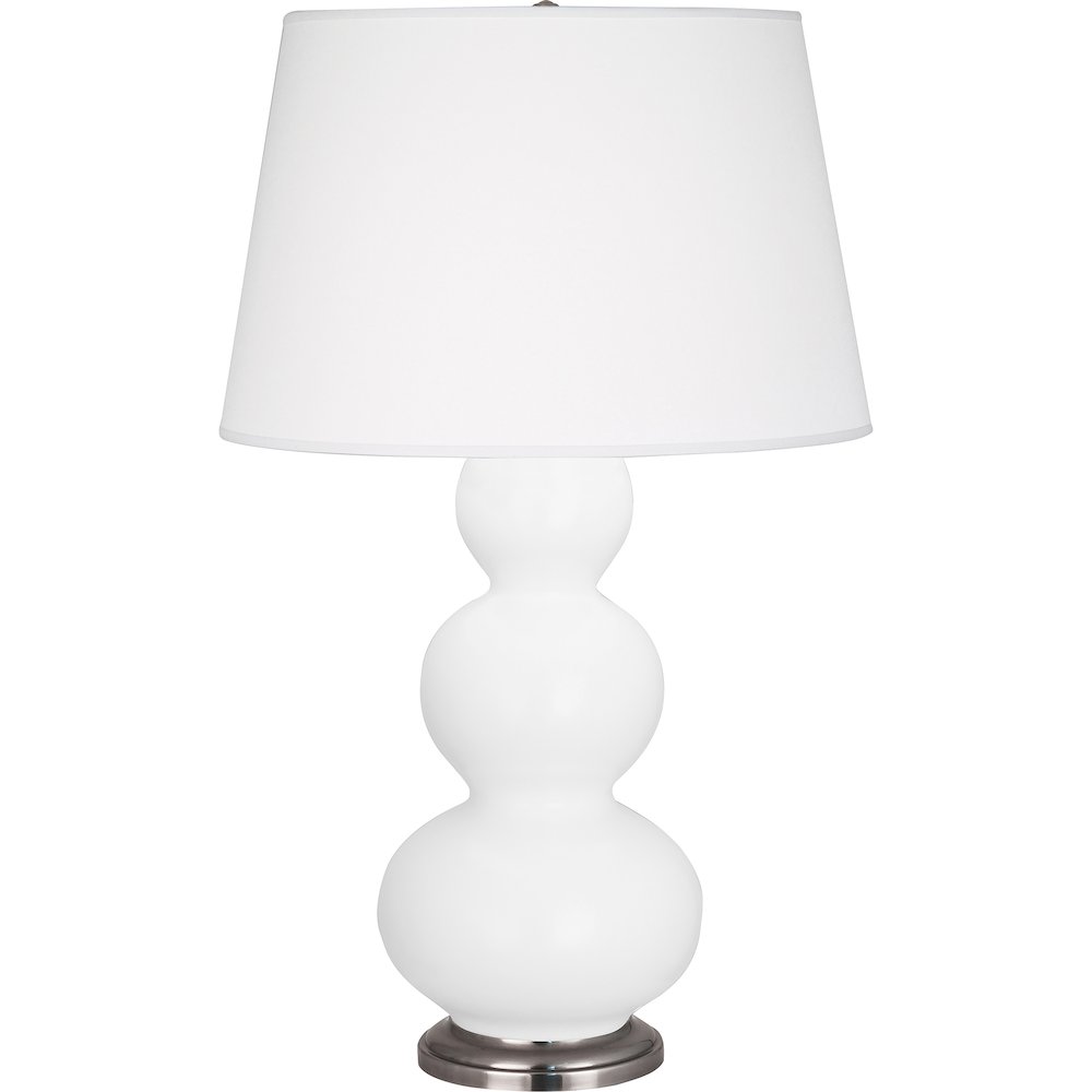 Matte Daisy Triple Gourd Table Lamp in Matte Daisy Glazed Ceramic Color. Picture 1