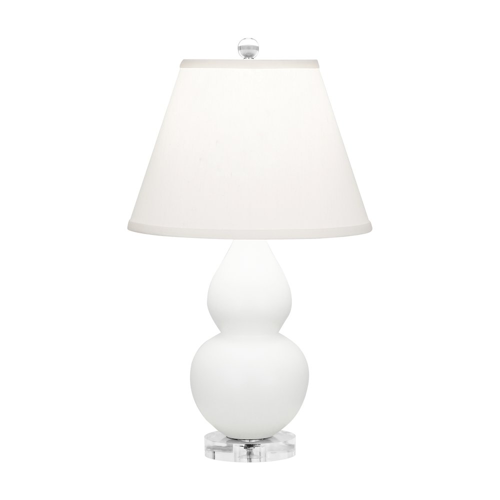 Matte Daisy Small Double Gourd Accent Lamp in Matte Daisy Glazed Ceramic Color. Picture 1