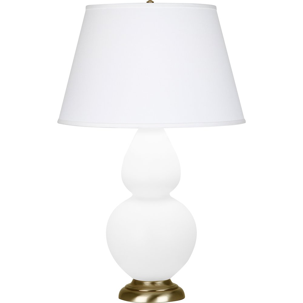 Matte Daisy Double Gourd Table Lamp in Matte Daisy Glazed Ceramic Color. Picture 1