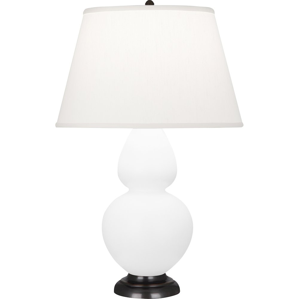 Matte Daisy Double Gourd Table Lamp in Matte Daisy Glazed Ceramic Color. Picture 1