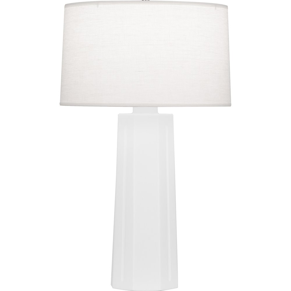 Matte Daisy Mason Table Lamp in Matte Daisy Glazed Ceramic Color. Picture 1
