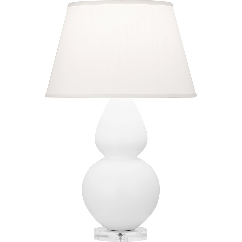Matte Daisy Double Gourd Table Lamp in Matte Daisy Glazed Ceramic Color. Picture 1