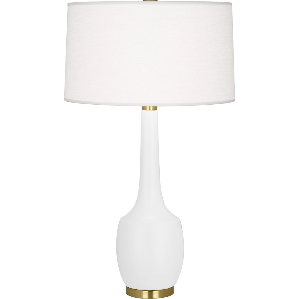 Matte Daisy Delilah Table Lamp in Matte Daisy Glazed Ceramic Color. Picture 1