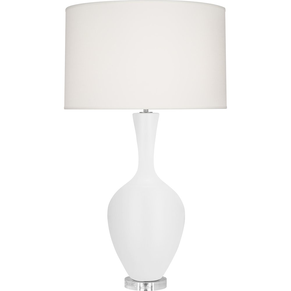 Matte Daisy Audrey Table Lamp in Matte Daisy Glazed Ceramic Color. Picture 1