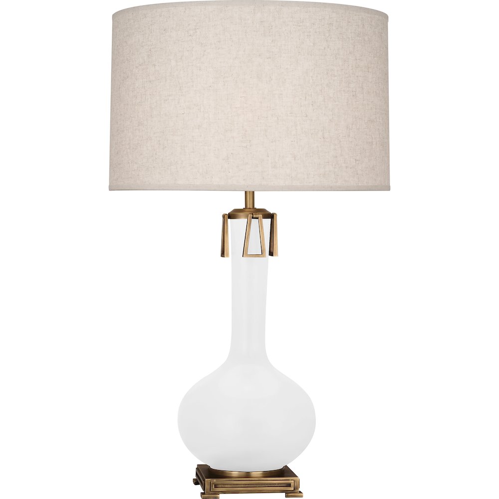Matte Daisy Athena Table Lamp in Matte Daisy Glazed Ceramic Color. Picture 1