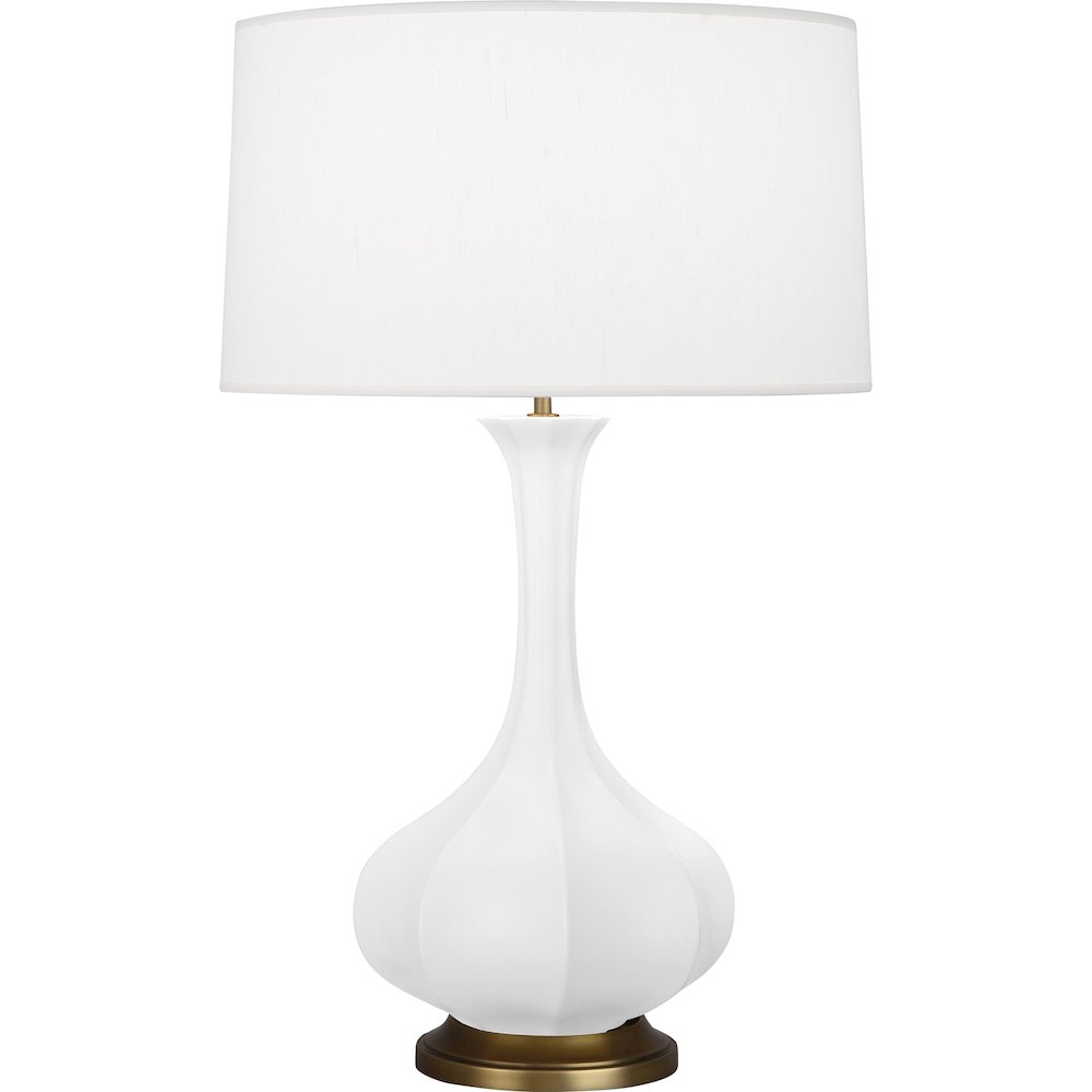 Matte Daisy Pike Table Lamp in Matte Daisy Glazed Ceramic Color. Picture 1