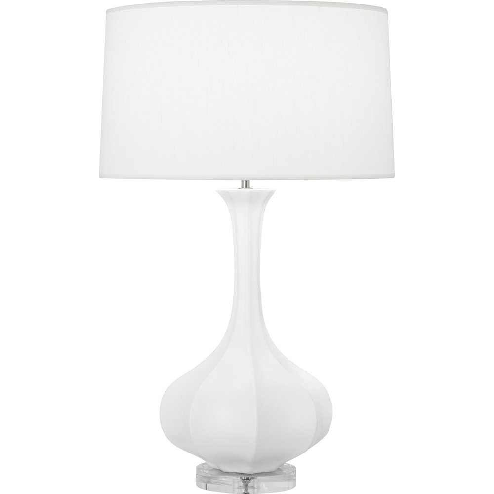 Matte Daisy Pike Table Lamp in Matte Daisy Glazed Ceramic Color. Picture 1