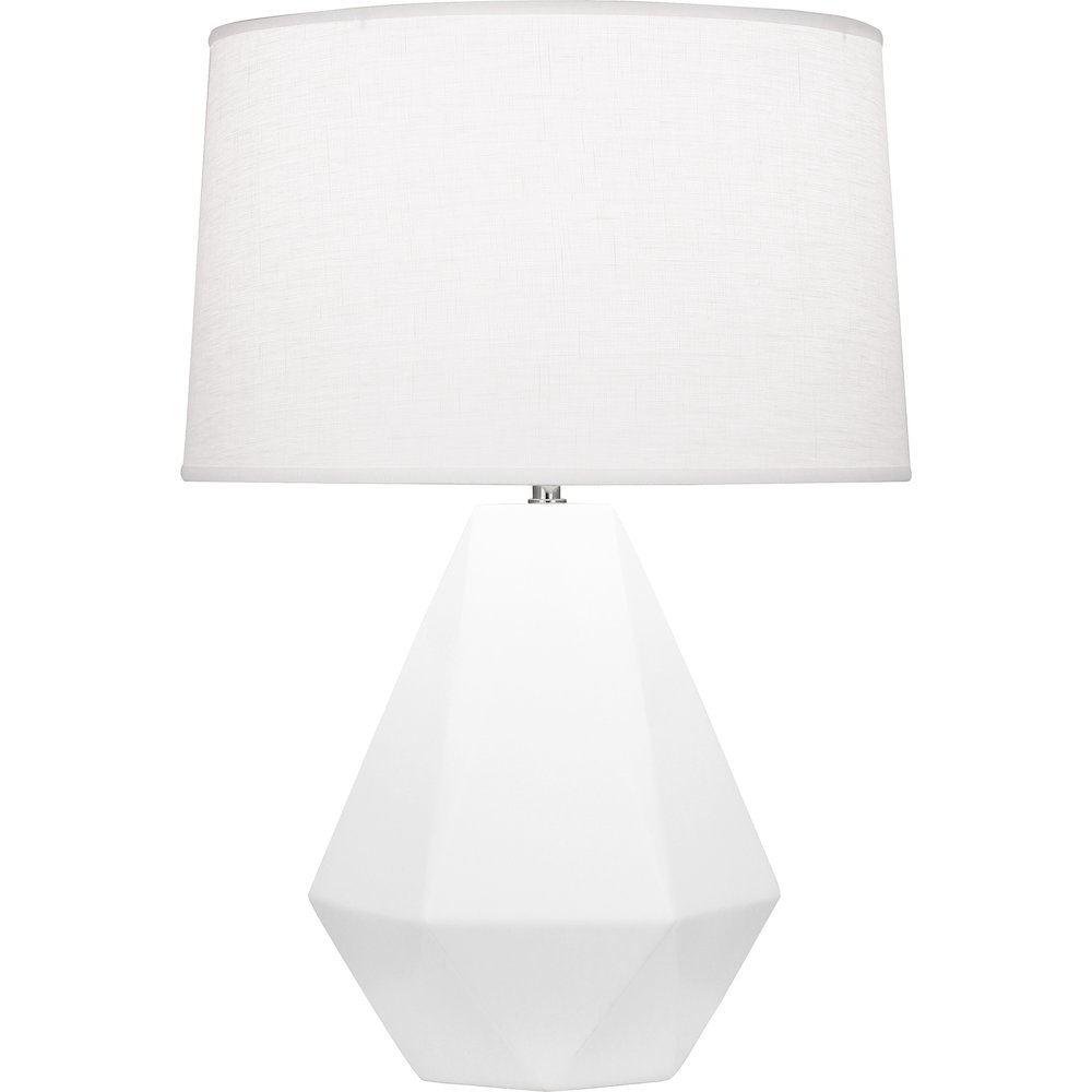 Matte Daisy Delta Table Lamp in Matte Daisy Glazed Ceramic Color. Picture 1