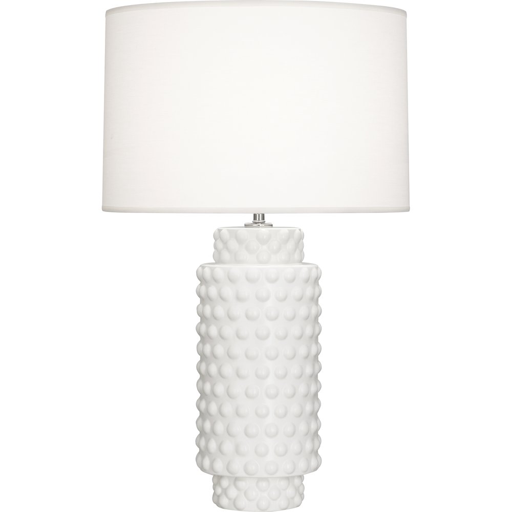 Matte Lily Dolly Table Lamp in Matte Lily Glazed Textured Ceramic Color. Picture 1